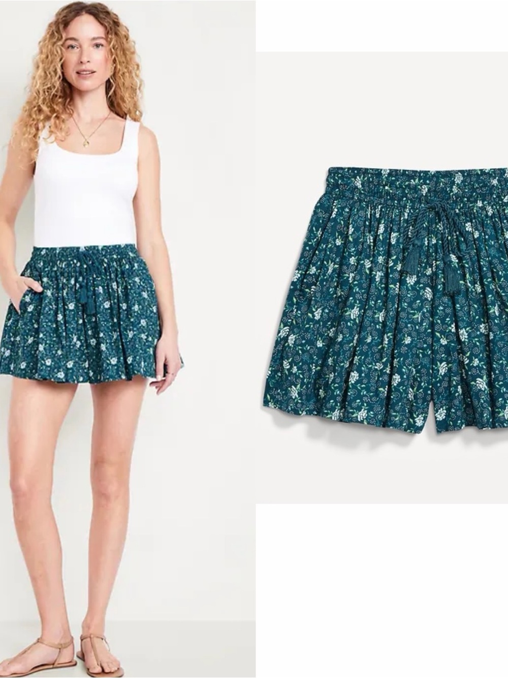 Old Navy High waisted Volume Flounce Shorts Size M